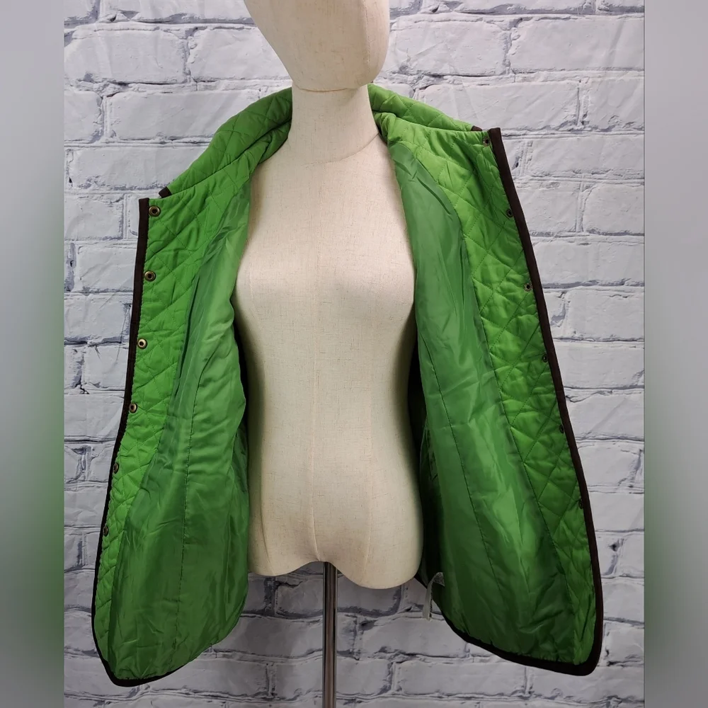 NWT Vintage 90s Joan Rivers Women's Quilted Jacket Coat Green Size XL - Picture 11 of 16